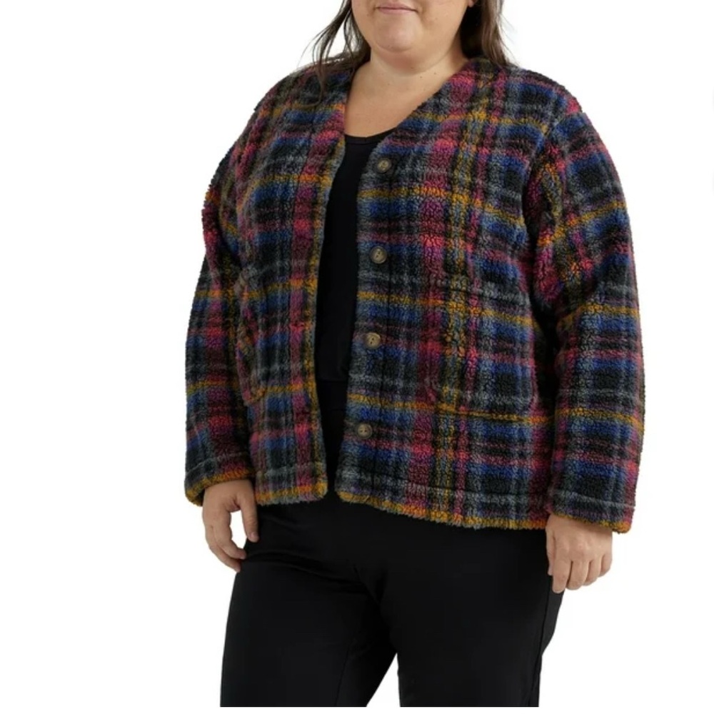 Lee® Women's Plus V-Neck Fleece Cardigan Size 1X